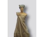 Tejido liso- organza- beige tostado