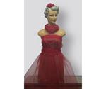Tul duro  rojo Valentino de tacto sedoso-