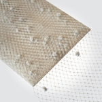 Velo de rejilla  con motas  color beige, de 23 cm