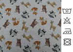 Felpa gris  de tricot  de punto con estampado de animalitos
