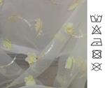 Organza blanco roto con bordado y lentejuelas vainilla