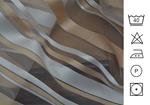 Organza rasada con rayas color blanco y camel