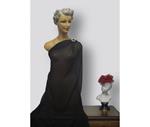 Tejido liso- chiffon- negro