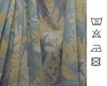 Tejido estampado con hojas de palmera- crepé