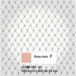 Velo de rejilla rosa claro de 23 cm.