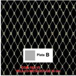 Velo de rejilla color plata de 30 cm.