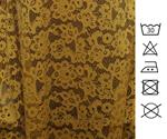 Encaje de  guipur  color curry con motivos paisley y dos blondas