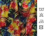 Satén elástico con estampado floral  multicolor
