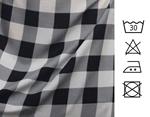 Viscosa estampada  cuadros Vichy blanco y negro
