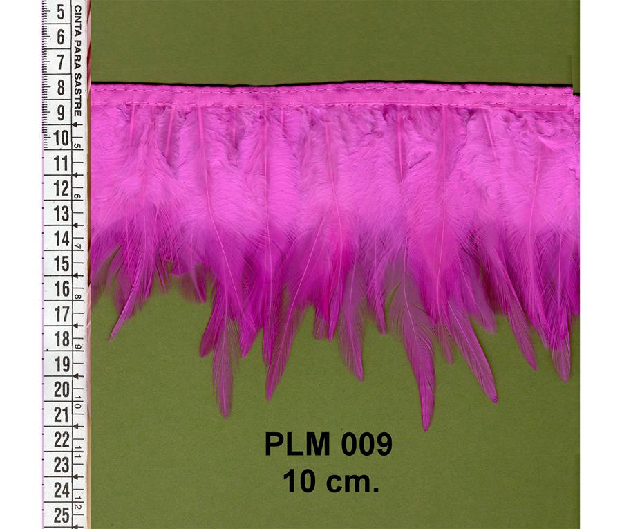 Fleco de plumas fucsia fluorescente