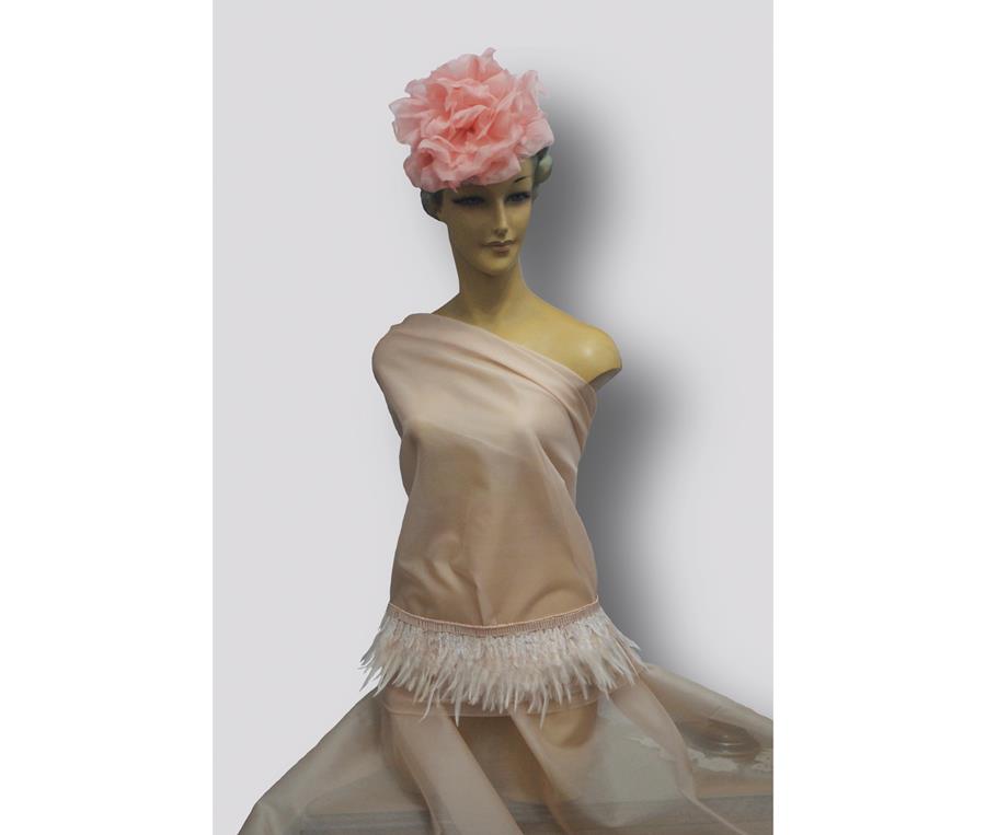 Organza rosa nude