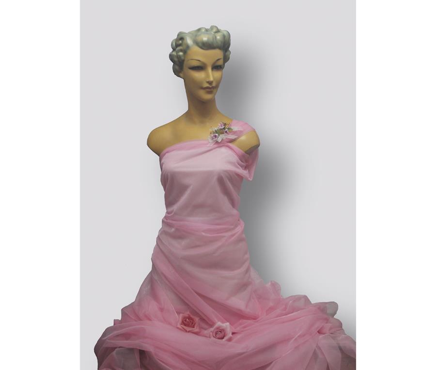 Gasa fantasía rosa claro