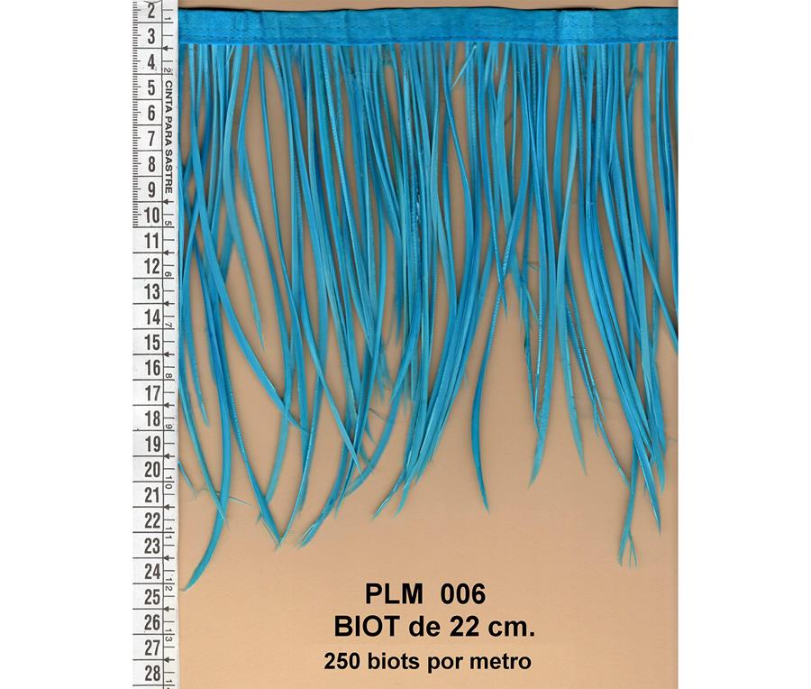 Fleco de biots turquesa