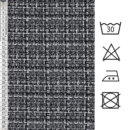 Tejido Chanel  crudo y negro