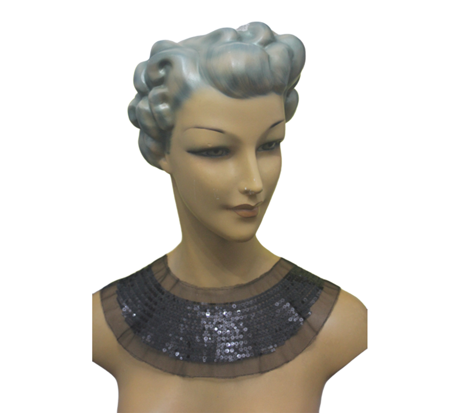 Cuello de tul- negro