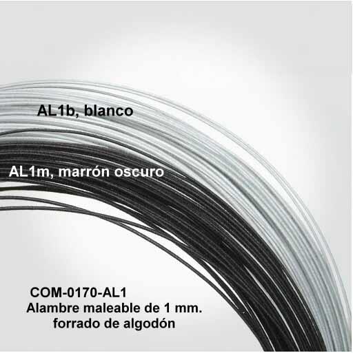 Alambre maleable forrado blanco