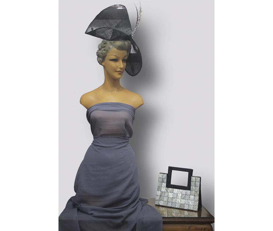 Tejido liso- chiffon- gris