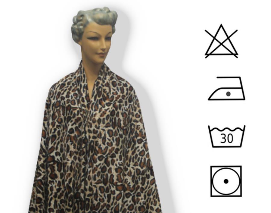 Piel sintética con estampado de leopardo