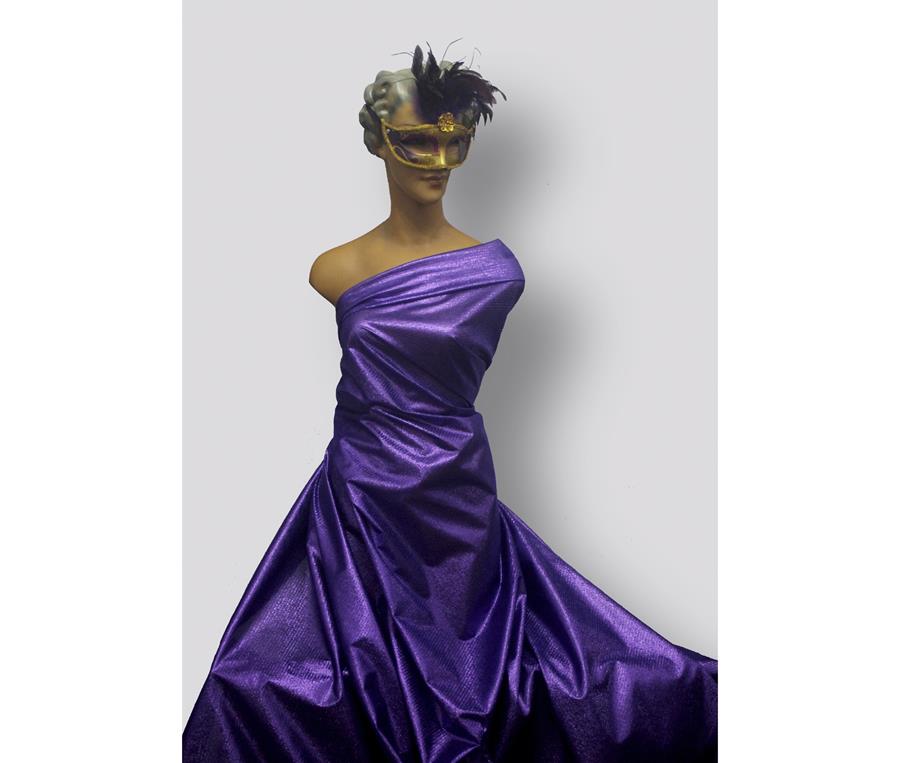 Tejido metalizado morado