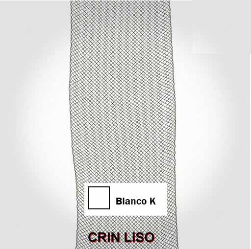 Crin liso  blanco de 15 cm.