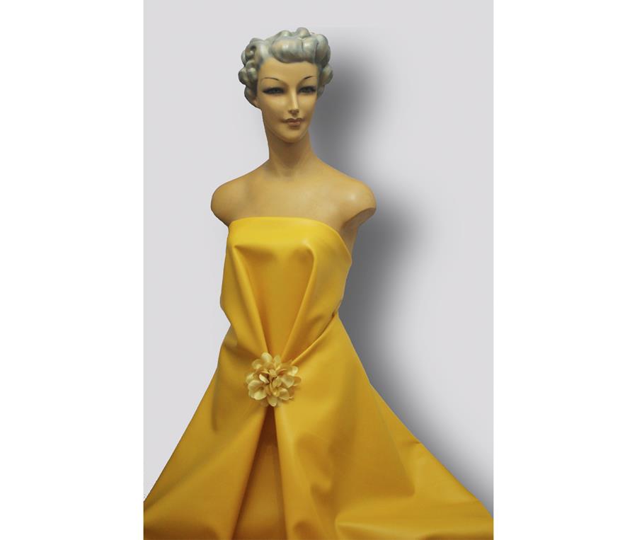 Tejido liso- polipiel- amarillo