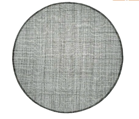 Disco doble de sinamay negro de 45 cm.