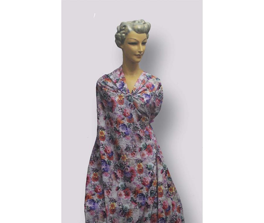 Vicosa estampada con motivo floral multicolor