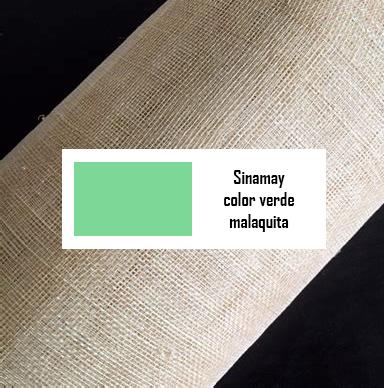 sinamay color verde malaquita
