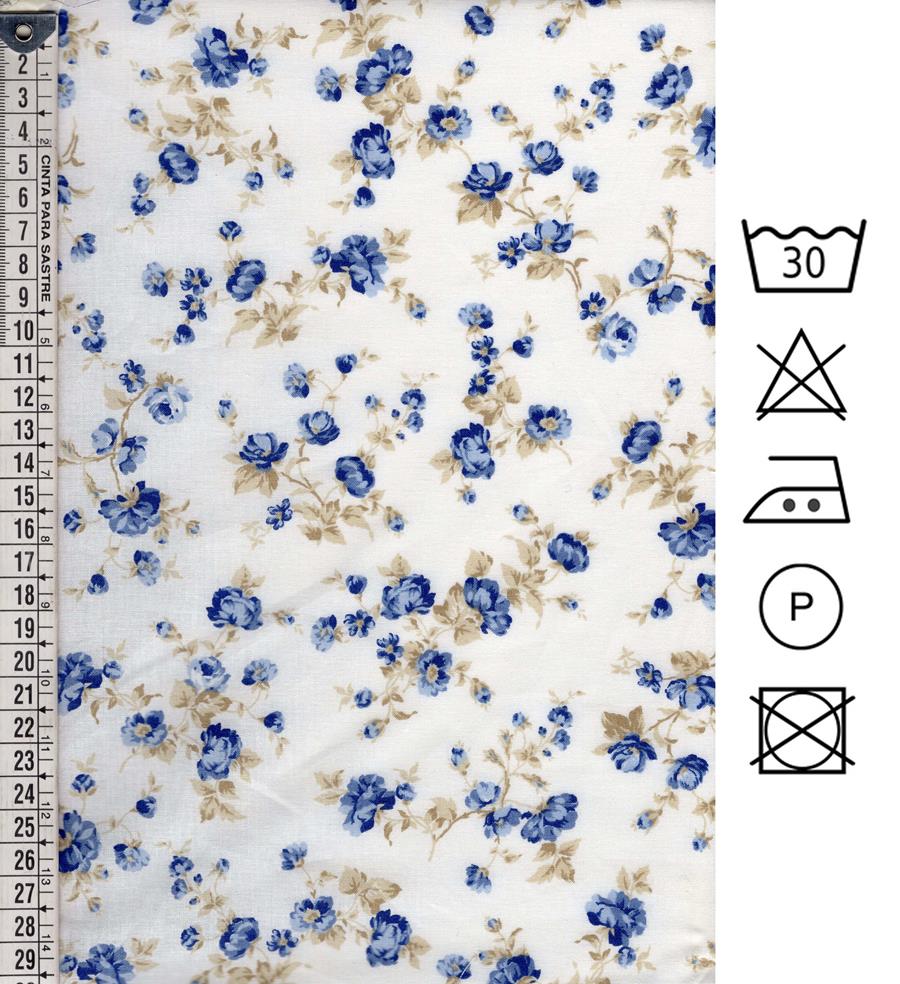 Popelín estampado con florecillas