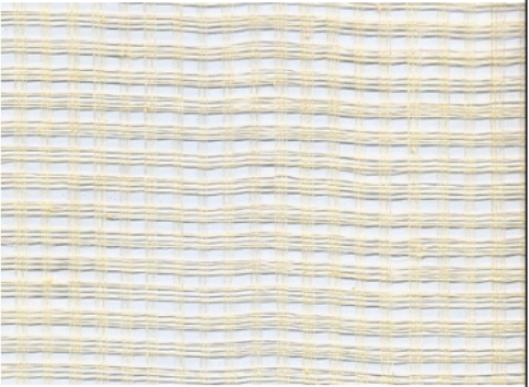 Sinamay de rejilla color oro
