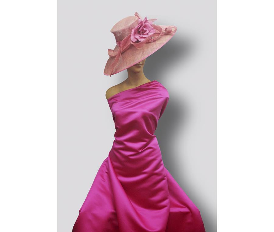Tejido liso- raso duquesa- rosa fucsia