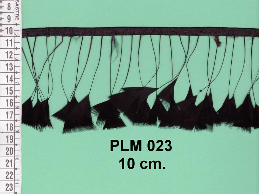 Fleco de plumas de antena negro