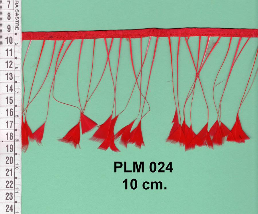 Fleco de plumas de antena rojo