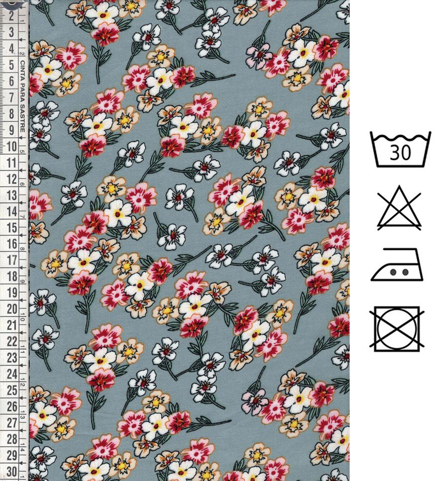 Viscosa con estampación liberty multicolor
