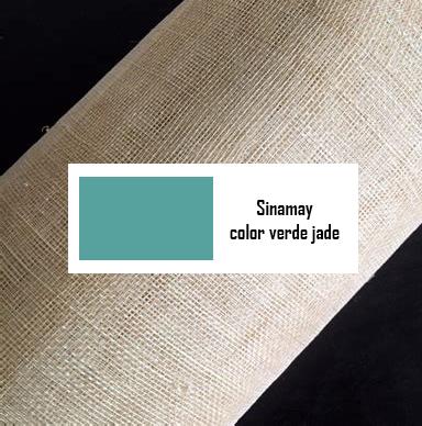 Sinamay color verde jade