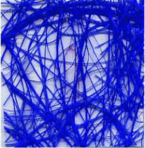 Sinamay fibroso azulina