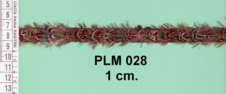 Galón de plumas de pavo real con tonos marrones
