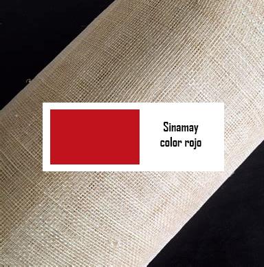 Sinamay color rojo