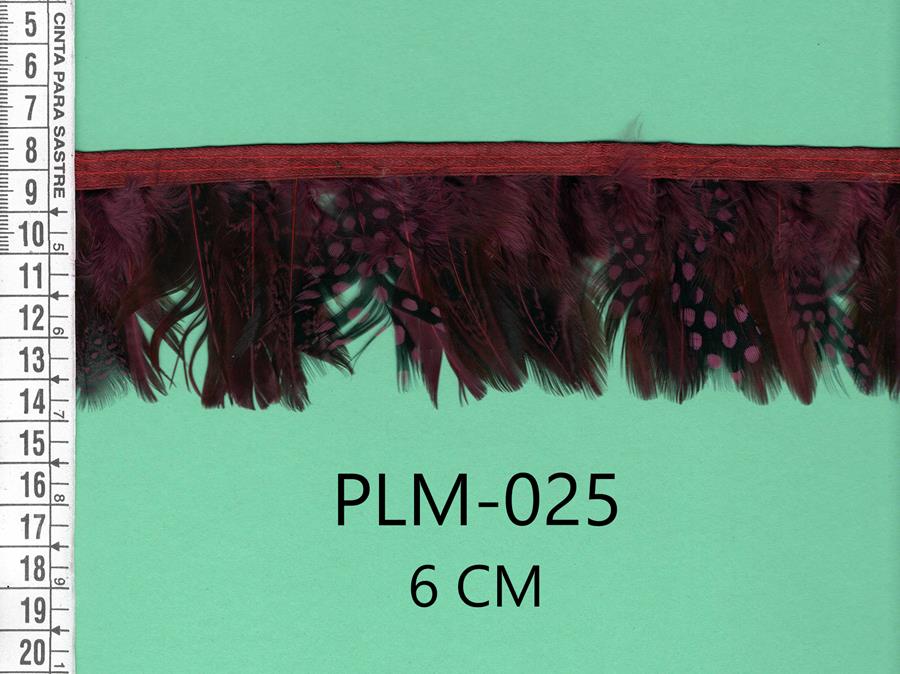 Fleco de combinación de plumas color púrpura