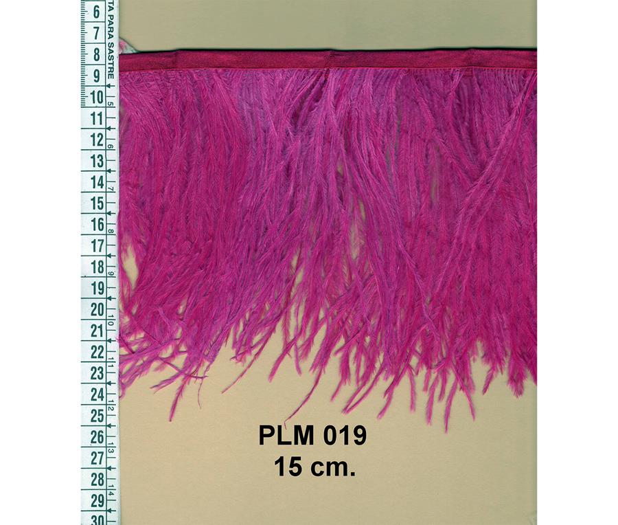 Fleco de plumas de avestruz  rosa fucsia