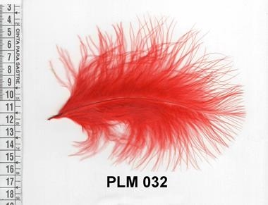 Pluma roja | PLM-032 | Tejidos, telas, complementos, tocados,sombrerería, plumas, tiras, encajes, bordados, botones, moda.