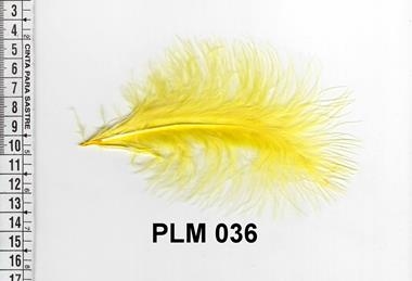 Pluma amarilla | PLM-036 | Tejidos, telas, complementos, tocados,sombrerería, plumas, tiras, encajes, bordados, botones, moda.