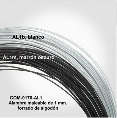 Alambre forrado marrón oscuro | COM-0170-AL1M | Tejidos, telas, complementos, tocados,sombrerería, plumas, tiras, encajes, bordados, botones, moda.