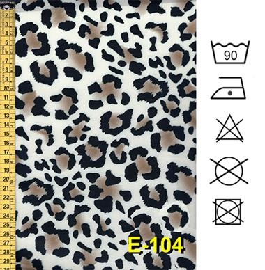 Popelín microfibra estampado con motivo leopardo | E0104 | Tejidos, telas, complementos, tocados,sombrerería, plumas, tiras, encajes, bordados, botones, moda.