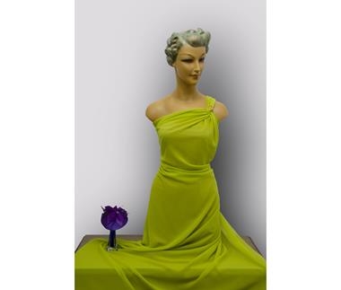 Georgette verde lima | 0217 | Tejidos, telas, complementos, tocados,sombrerería, plumas, tiras, encajes, bordados, botones, moda.