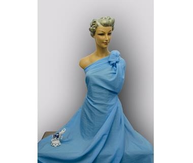 Bambula azul turquesa | 0223 | Tejidos, telas, complementos, tocados,sombrerería, plumas, tiras, encajes, bordados, botones, moda.