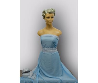Voilé celeste | 0224 | Tejidos, telas, complementos, tocados,sombrerería, plumas, tiras, encajes, bordados, botones, moda.