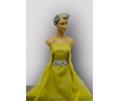 Organza de seda amarilla | 0231 | Tejidos, telas, complementos, tocados,sombrerería, plumas, tiras, encajes, bordados, botones, moda.
