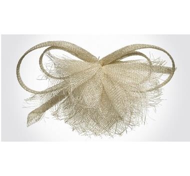 Flor de sinamay con lazo | FS004 | Tejidos, telas, complementos, tocados,sombrerería, plumas, tiras, encajes, bordados, botones, moda.