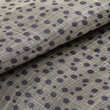 Sinamay con lunares negros grandes | TS-14 | Tejidos, telas, complementos, tocados,sombrerería, plumas, tiras, encajes, bordados, botones, moda.